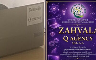 Vrijedna donacija hrvatske IT tvrtke Q Agency za digitalni razvoj i STEM aktivnosti